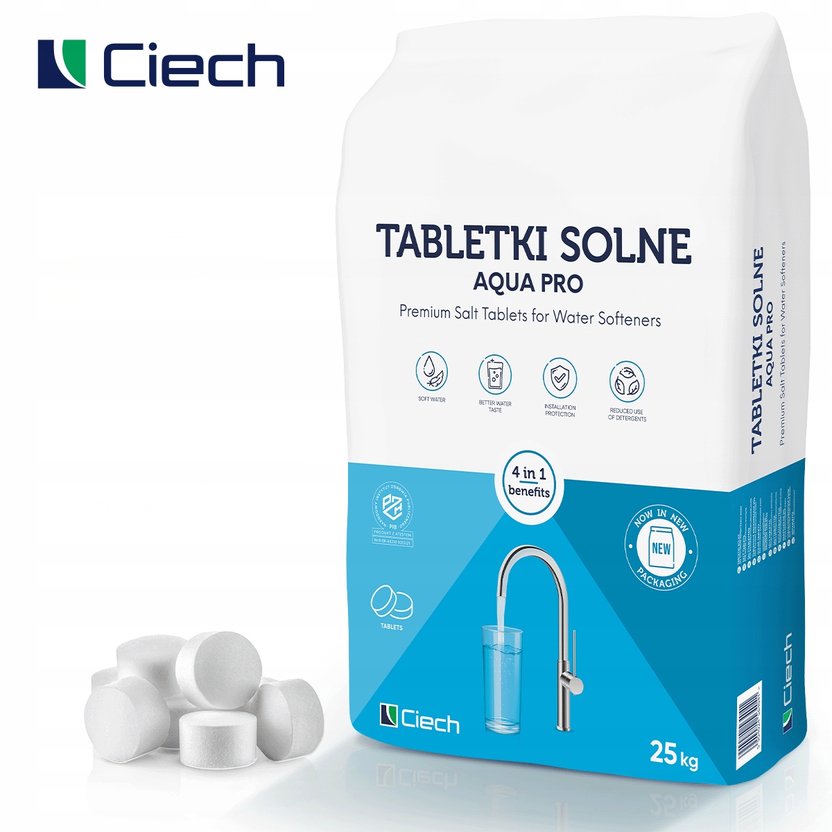 Soľné tablety, tablety na zmäkčovanie soli 25kg
